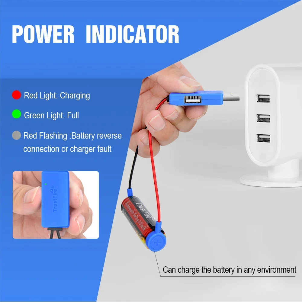 18650 21700 Magnetyczna ładowarka USB do akumulatorów litowych z funkcją Power Bank AA AAA do akumulatorów 14500 26650 16340