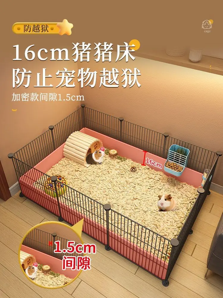 Dutch Pig Pet Fence Household Landscape Rabbit Supplies Cage Large, Large, Cheap House Small Villa Guinea Pig Nest