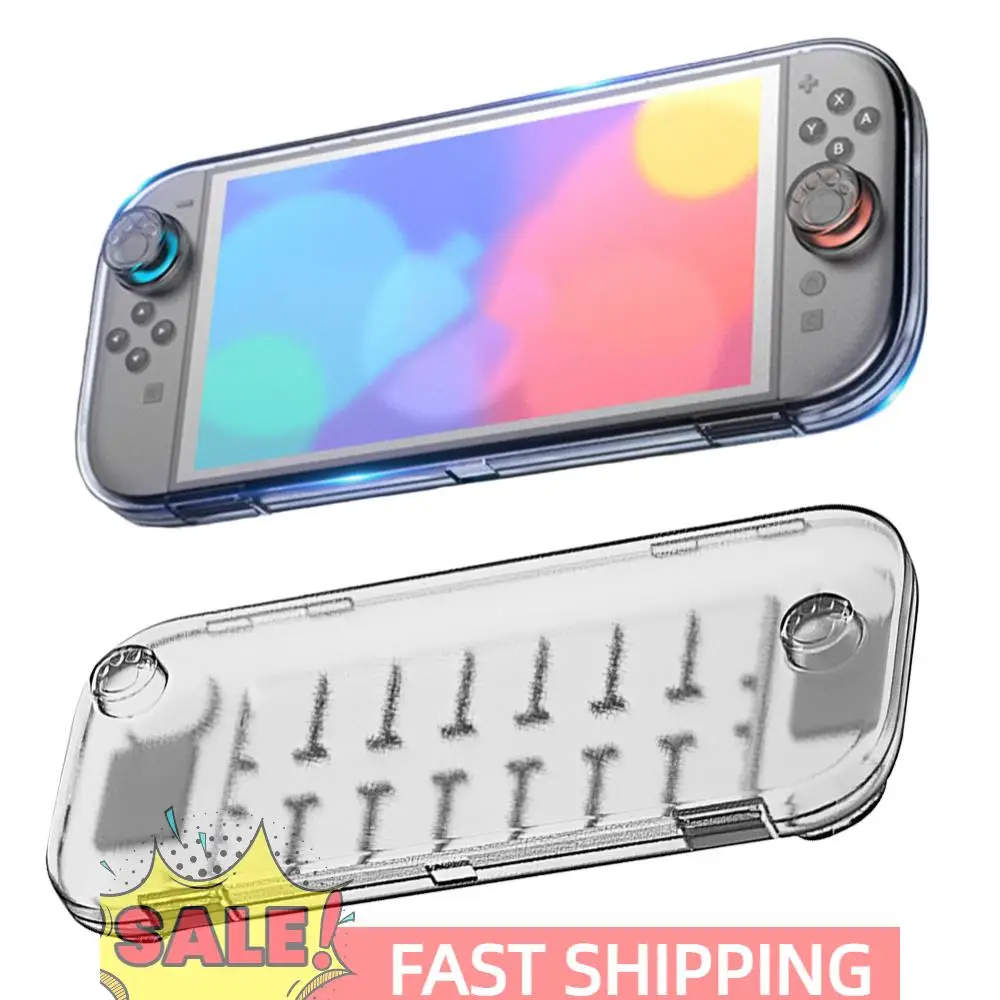 Transparent Storage Shell for Nintendo for Switch 2 Anti-drop Anti-scratch with Game Card Slots for Switch 2 Games & Accessories