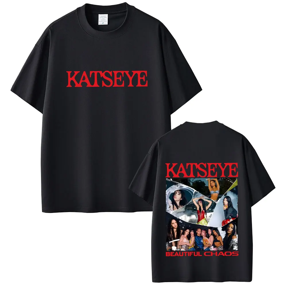 

Korean Girl Group KATSEYE Beautiful Chaos Graphic Tshirt Men Women Casual Soft Cotton T-shirts Male Fashion Y2k Oversized Tops