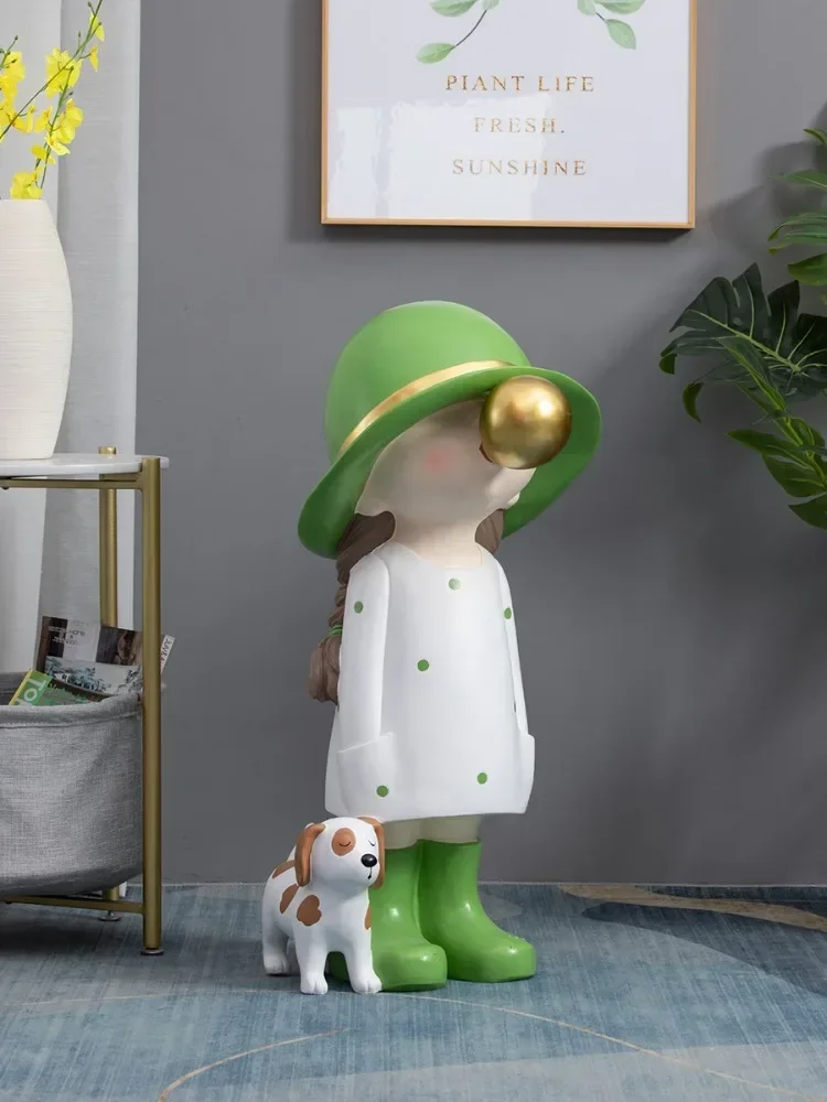 oo-Creative Bubble Boys Girls Action Figure Sculpture Living Room Floor Decoration Large Scale Statue Nordic Home Decor Gift