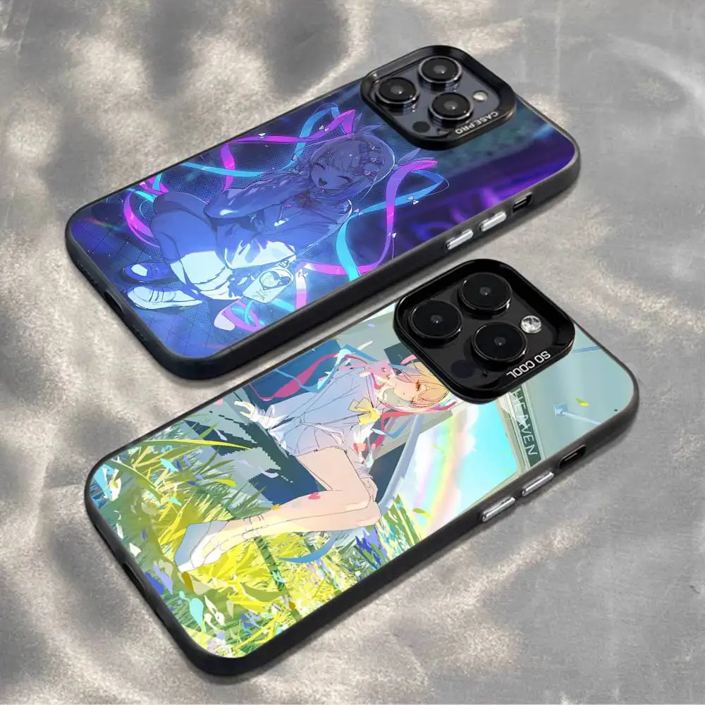 Omg Kawaii Angel-chan Capa de telefone para iPhone 16,15,14,13,12,11, Mini, Pro, MAX, plus, capa preta fosca à prova de choque