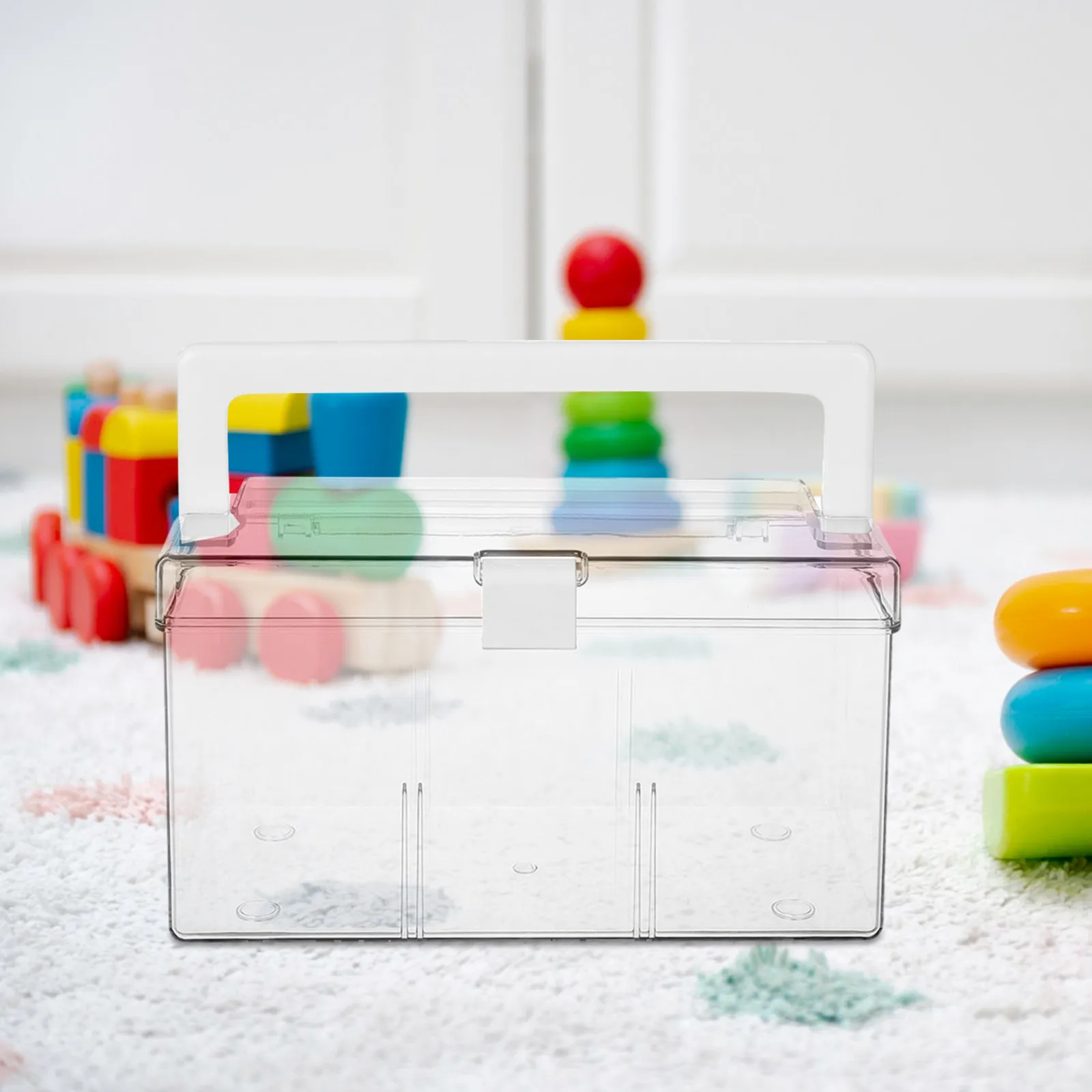 

Прозрачный акриловый органайзер для хранения карт, портативный компактный держатель для коллекционных и игровых карт, для дома, школы, офиса