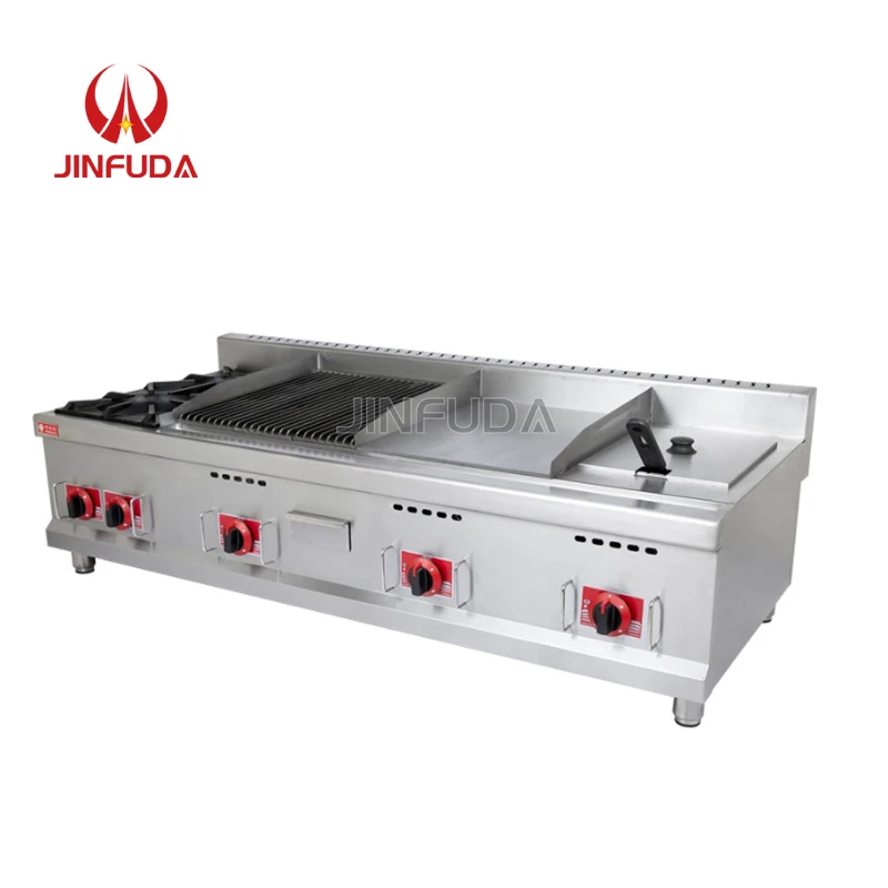 

Commercial Gas Griddle Charbroiler and Fryer for Fast Food Restaurant