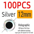 100 Piezas de Plata de 12 mm