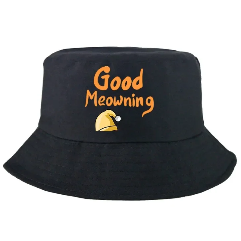 Good Meowning Bucket Hat Amusing Summer Foldable Bucket Hat Man Women Printed Unisex Outdoor Sunscreen Daily Fishing Hunting Cap