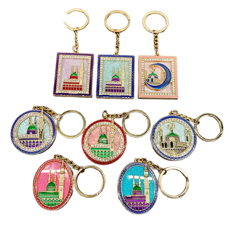 New Middle East Ramadan Keychain Pendant Arabian Rhinestone Keychain Cute Unique Gift Car Keys Bag Pendant