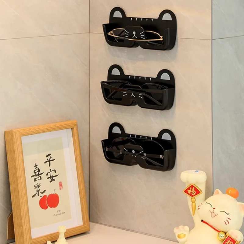 Wall Mounted Glasses Storage Rack, Household Cartoon Sunglasses Storage Box, Bedside Bathroom Myopia Glasses Storage Rack