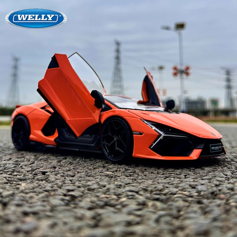 

Welly 1:24 Lamborghini Revuelto Alloy Sports Car Model Diecast Metal Racing Vehicles Car Model High Simulation Children Toy Gift