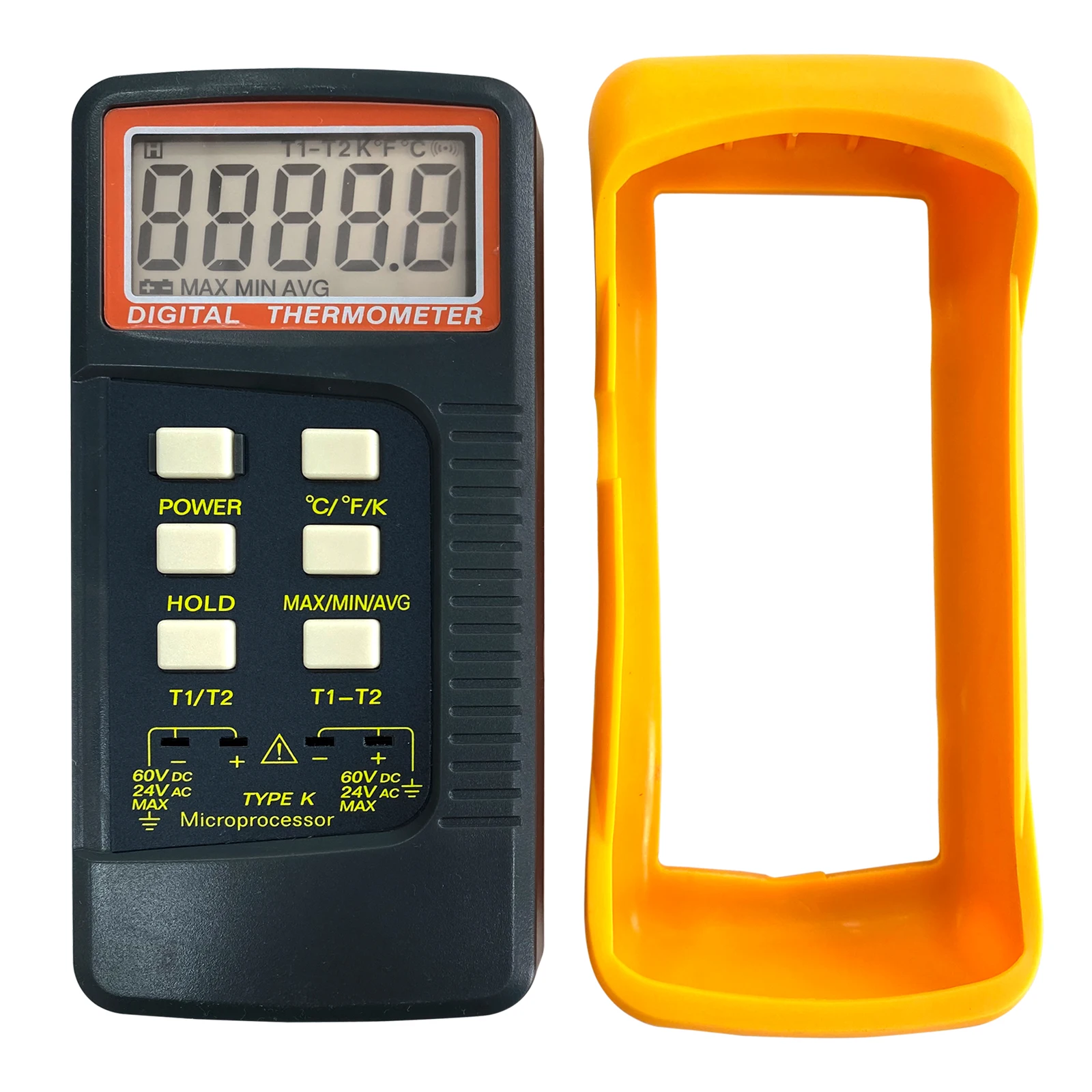 2-Channels Digital k-Type Thermometer thermocouple Temperature Meter Tester high Heat with 4 Thermocouples Probes