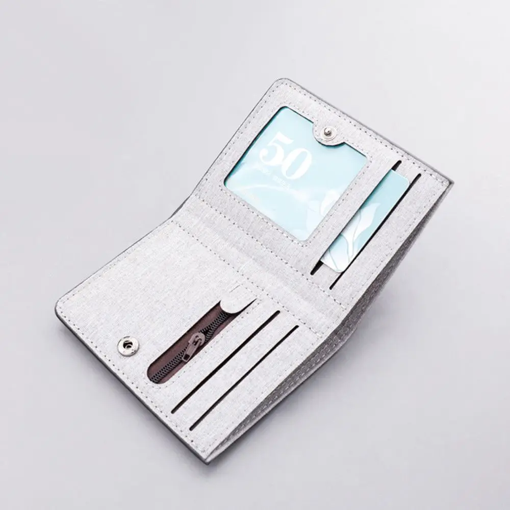 Neue Mode Männer Leinwand kurze Brieftasche Geldbörse Brieftasche Männer Geldbörse Münz beutel Karten halter multifunktion ale kleine Brieftasche