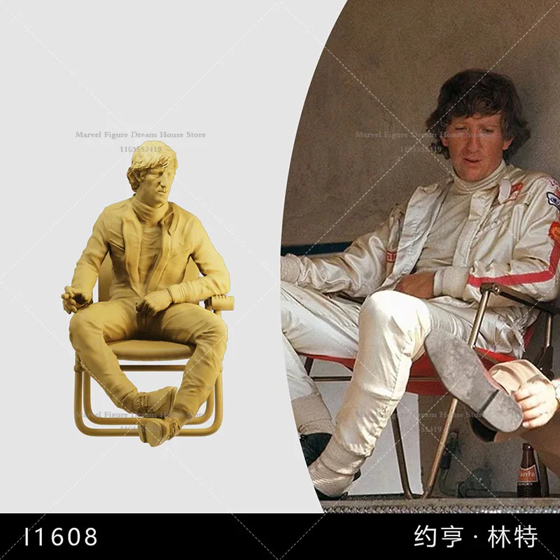 オーストリアのレーシングドライバーミニチュアシーンドール、ジョチェンリント、ノークラウンチャンピオン、インアナザー、ホワイトミニフィギュア、1:64スケール、1/43スケール、1/35スケール