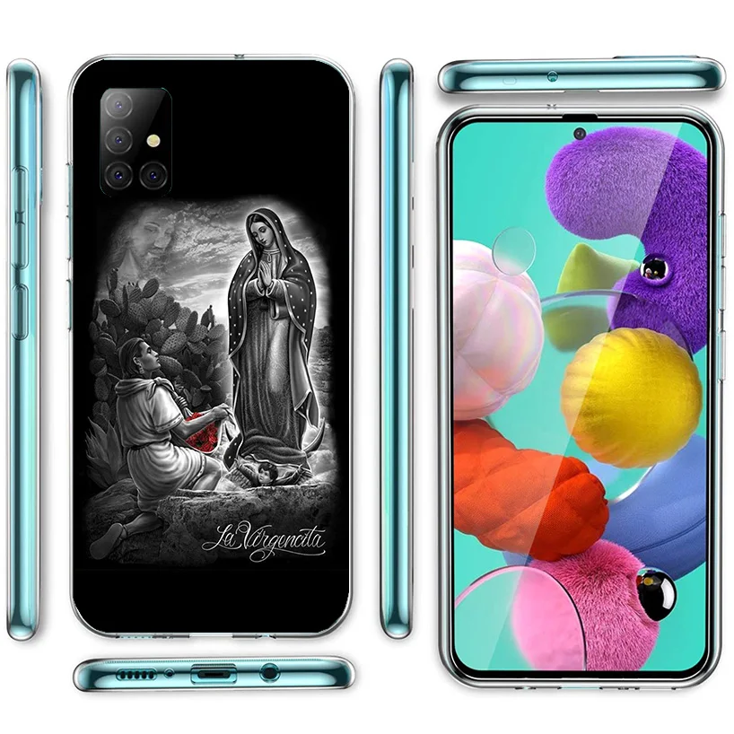 Virgin De Guadalupe Virgen Mary Cover Etui na telefon do Samsung A51 A41 A31 A21S A71 A50S A40 A30S A20E A10S A6 A7 A8 A9 Plus Soft