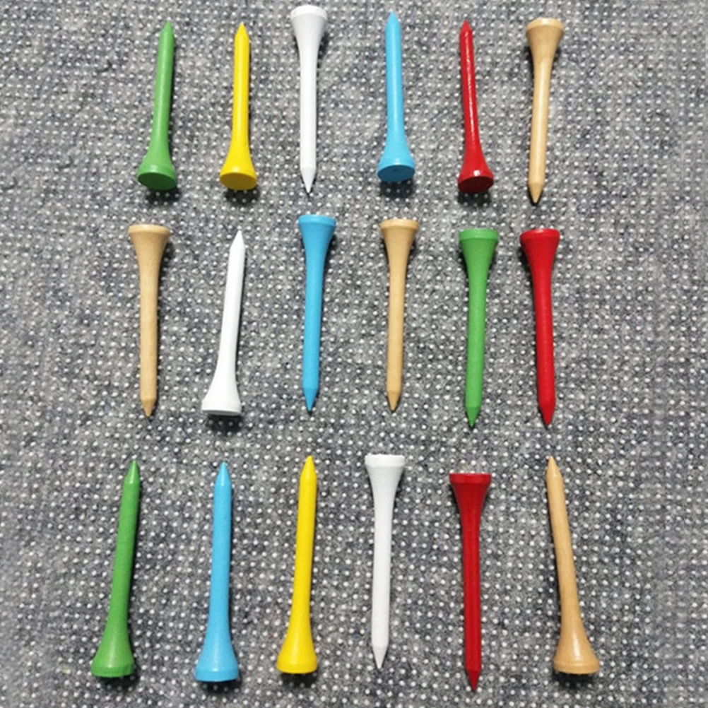 

100pcs Golf Tees Wood Outdoor Protective Simple Durable Eco-Friendly For Family Friends Course Use