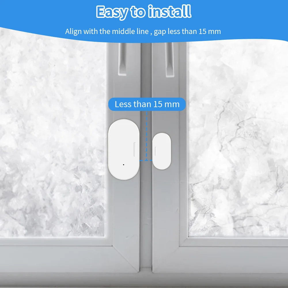 eWeLink APP ZigBee Smart Door Window Sensor Door Open Closed Detector Alarm Smart Home Work with  Alexa Google Alice Zigbee2Mqtt