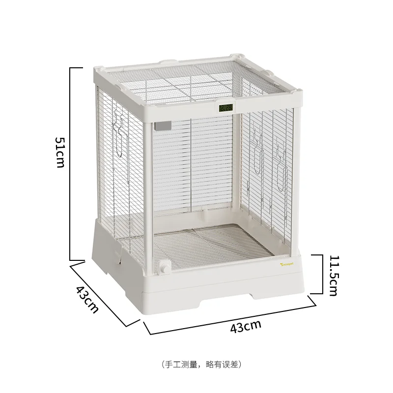 

Glass ornamental cage stainless steel home parrot cage atmosphere light panoramic transparent peony