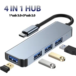 4 In 1 USB HUB Type-C To USB 3.0 2.0 HUB Adapter Multi USB Splitter Expander For Matebook Huawei Xiaomi Laptop PC Accessories