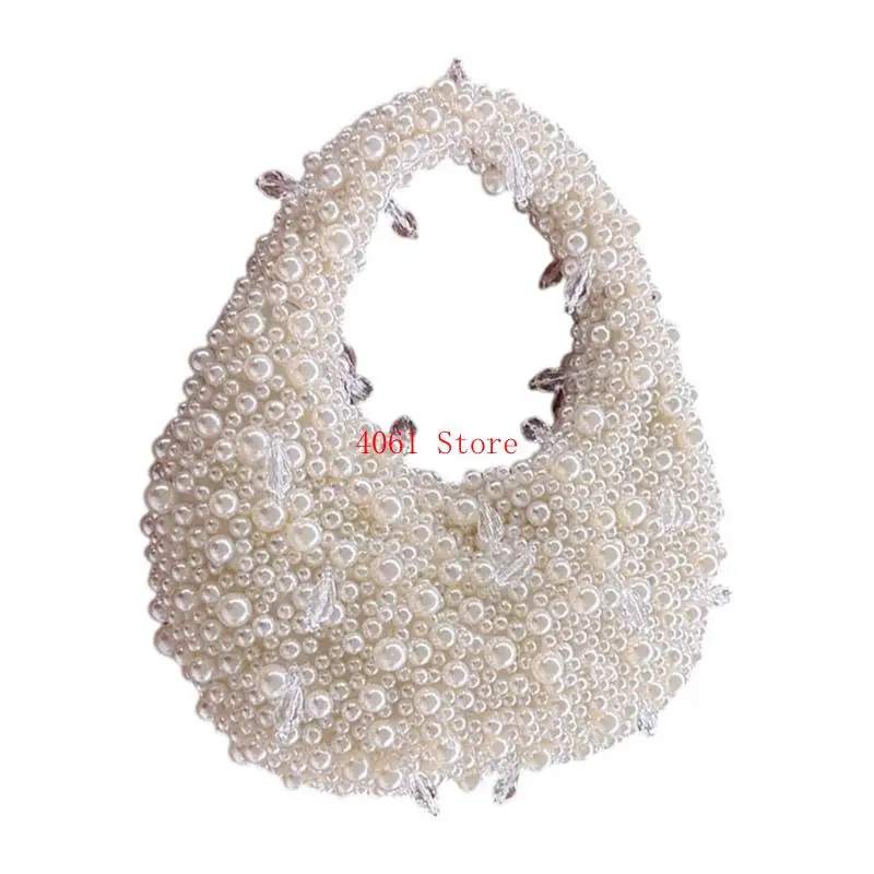 

Delicate Faux Pearls Embroidered Handbag Evening Bag Fashion Accessory For Women