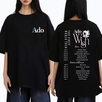 Hot Sale Ado World Tour 2025 Hibana T-shirt Men Women Fashion Oversized T Shirts Women Casual Cotton Vintage Short Sleeve Tshirt