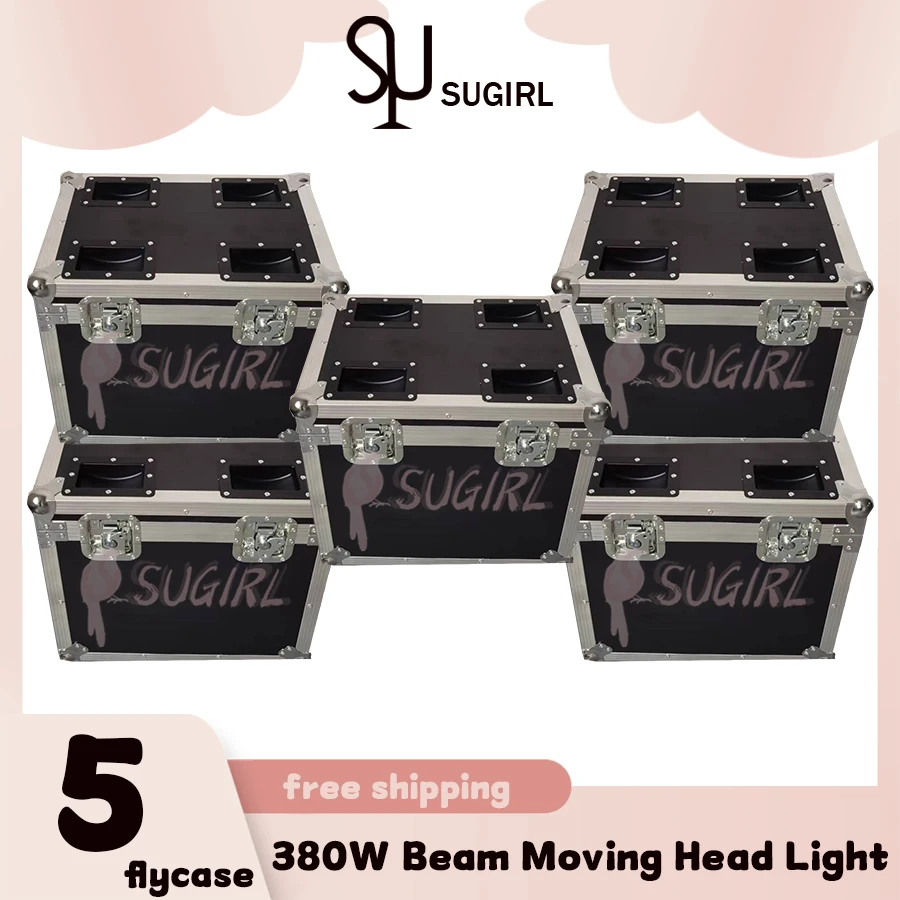 0 Tax 5Pcs 380W 20R Shake Head DMX Beam Light With Rotating 8+16+24 Prism Stage Effect For DJ Parties Disco Club Wedding Concert