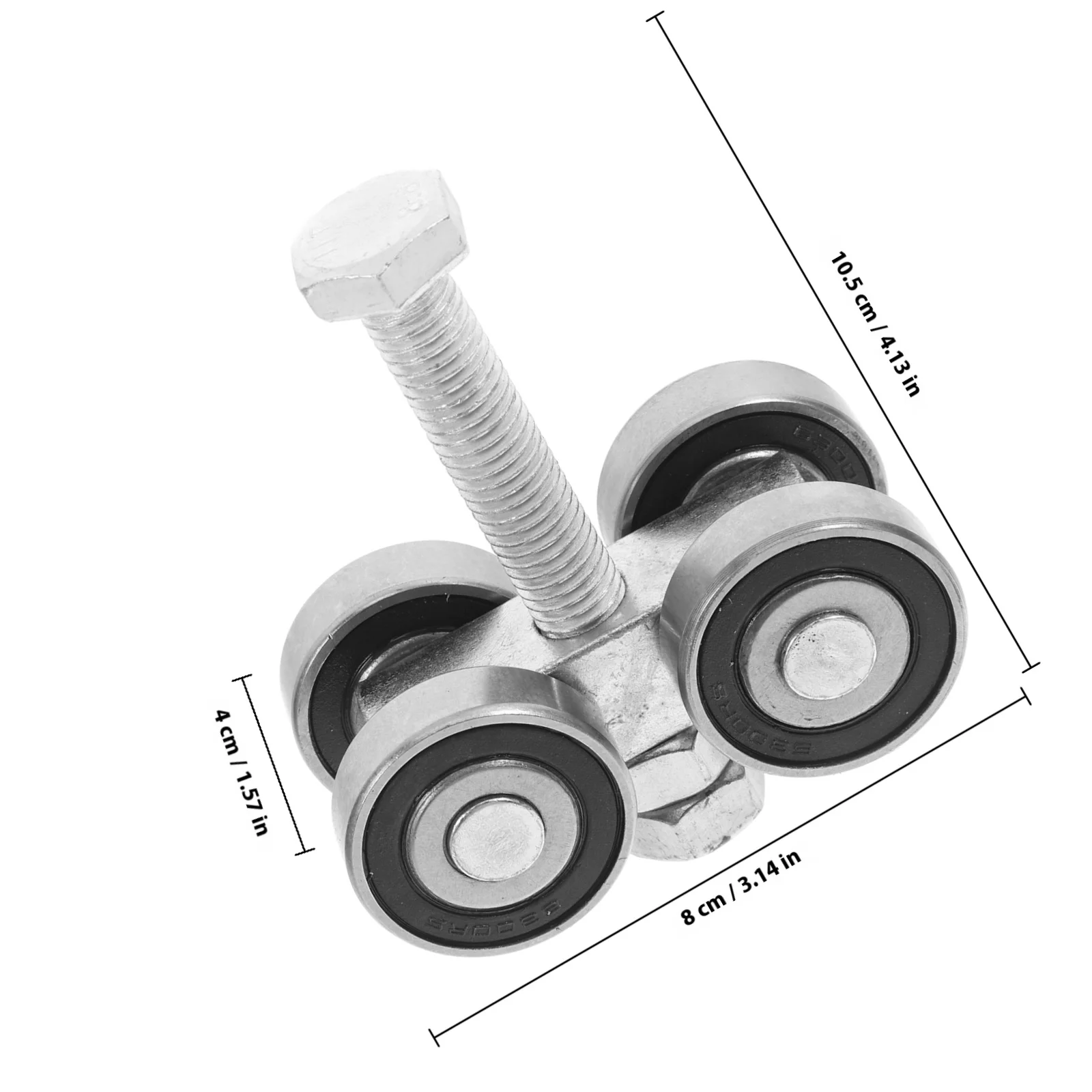 الثقيلة انزلاق الباب بكرة المزدوج الكرات الفولاذ المقاوم للصدأ عجلات عربة لأبواب جيب الحظيرة سقف جبل