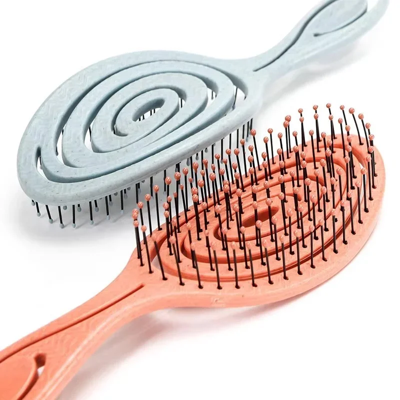 1pcs Elastic Hairbrush Scalp Massage Comb Bristle Nylon Hair Brush Curly Detangling Edge Hair Brush for Salon Hairdressing Tools