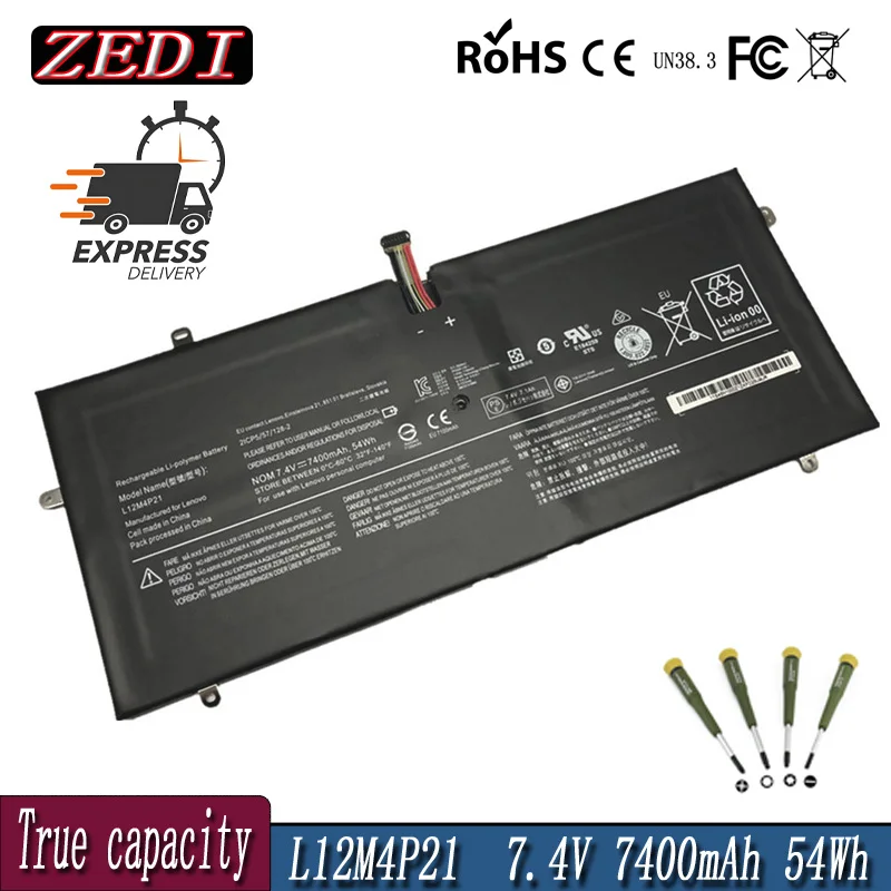 

ZD L12M4P21 L13S4P21 Laptop Battery For Lenovo Yoga 2 Pro 13.3 Inch 13-IFI 59-382893 121500156 Y50-70AS-ISE 20266 2ICP5/57/128-2