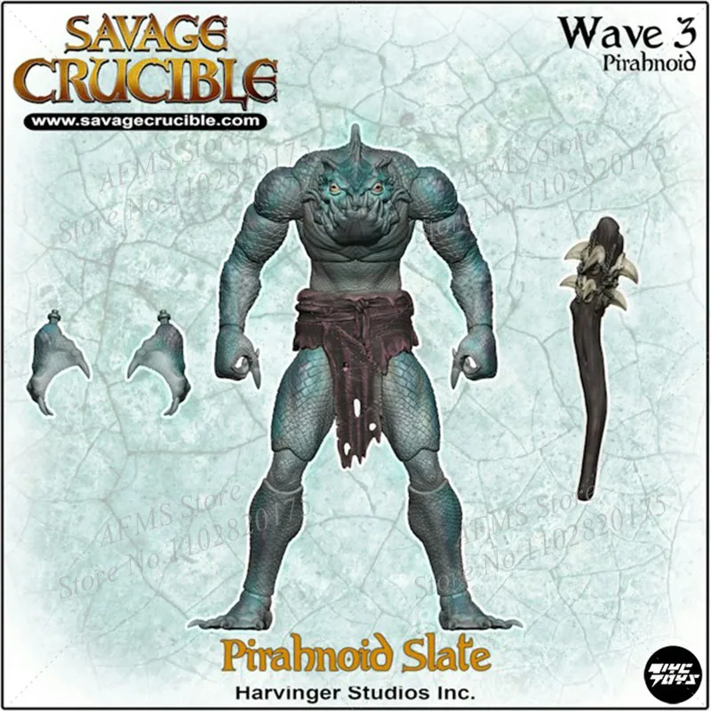 Savage Crucible Wave 3 HS 1/12 Scale Collectible Figure Barbarian Fish Soldier Stone Slab Fish Kesulu Fish Man Forward 6