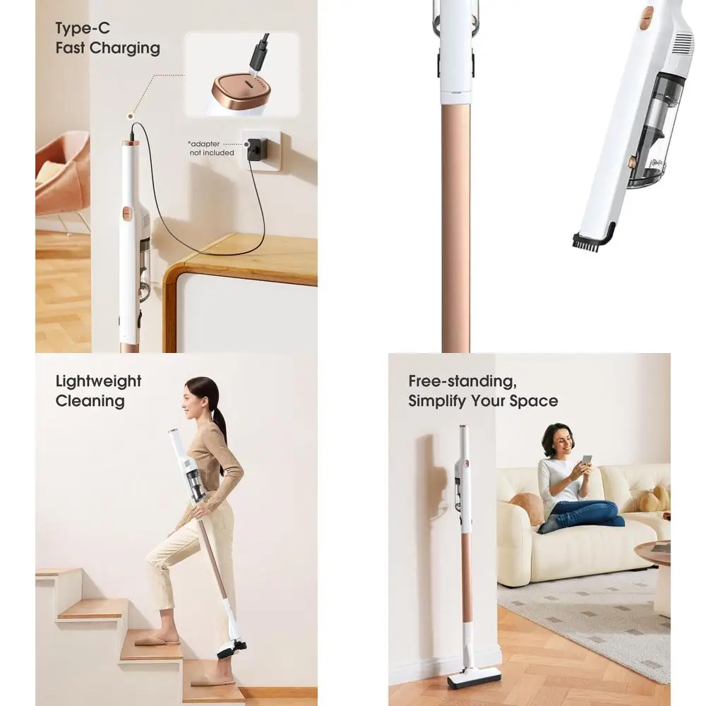 

Ultra-Lightweight 2.64 lbs Cordless Stick Vacuum, USB Rechargeable, Ideal for Home, Office, Car, and More