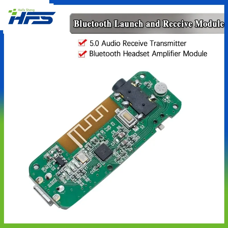 

Bluetooth transmitting and receiving module Stereo 5.0 audio receiving transmitter Bluetooth headphone power amplifier