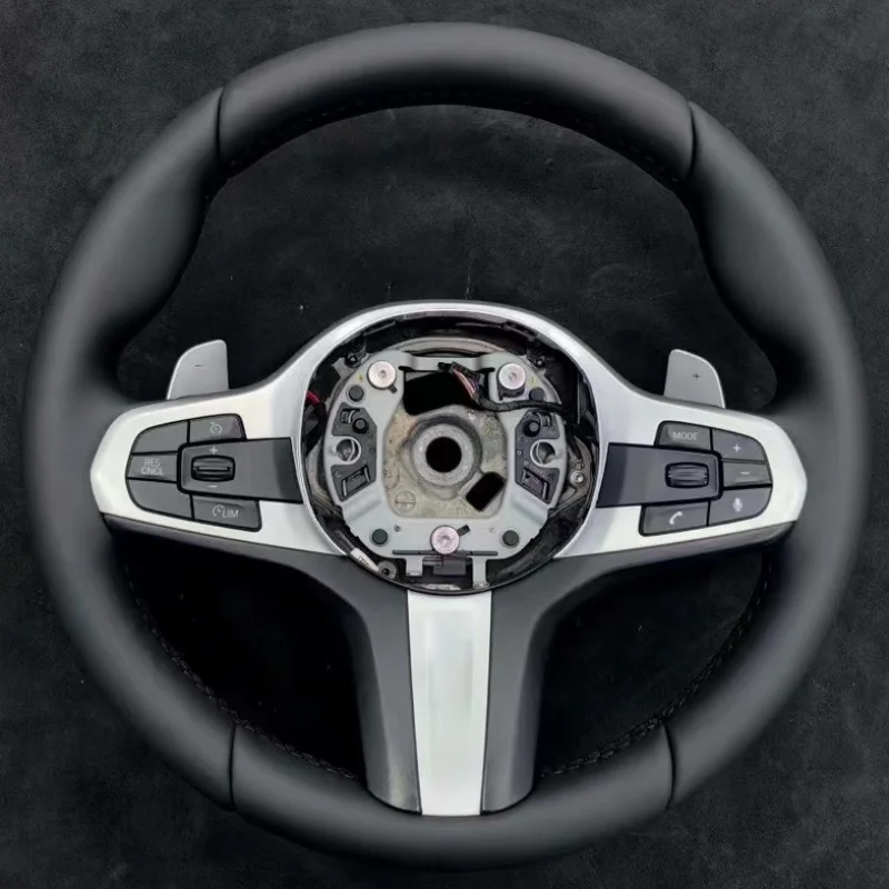 Image of Echtes Leder Lenkrad Abdeckung Für BMW G30 G31 G32 G20 G21 G14 G15 G16 G01 M Sport Griff Abdeckung Innen Auto Zubehör