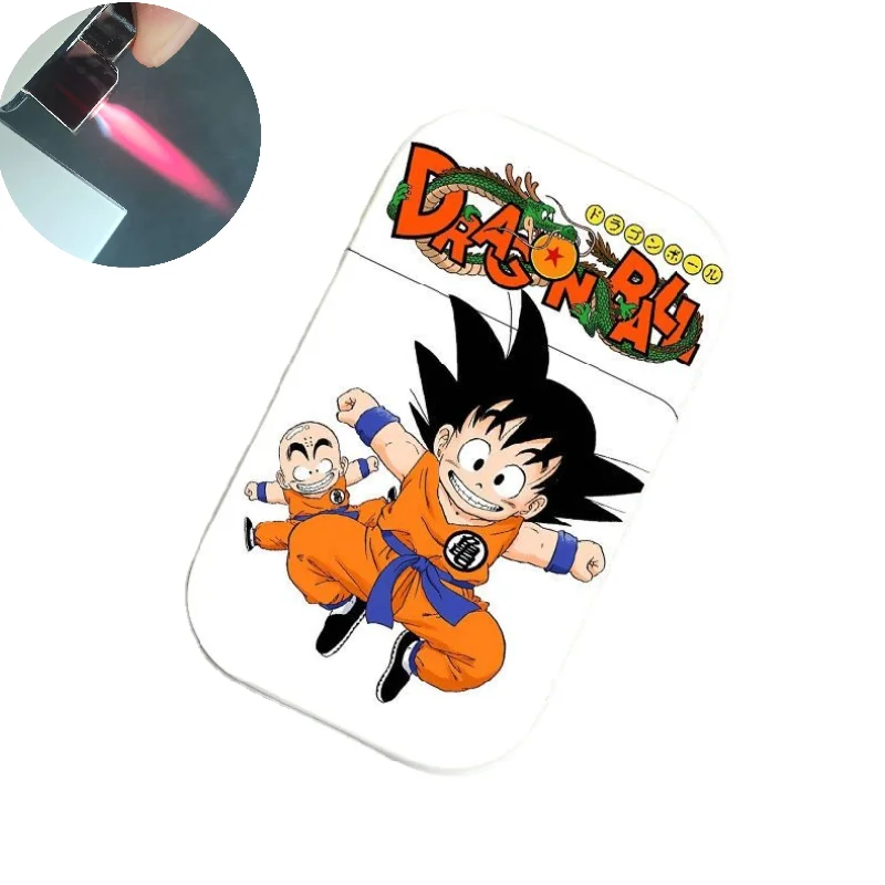 

Tide brand dragon ball wind red flame gas windproof super Saiyan lighter Doraemon cute creative cigarette lighter birthday gift