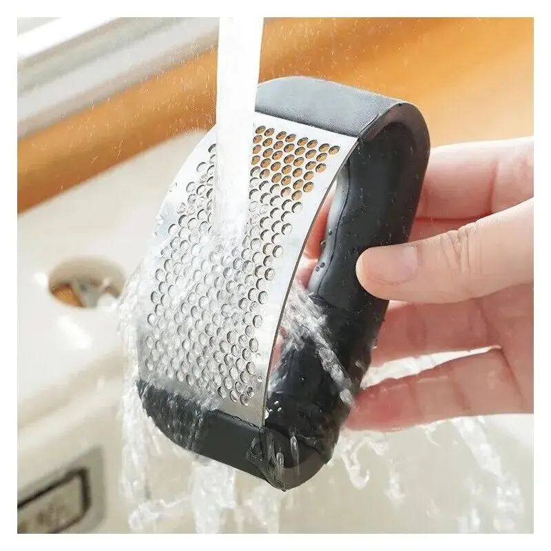1pc Stainless Steel Garlic Press Crusher Manual Garlic Mincer Chopping Garlic Tool Fruit Vegetable Tool image 3