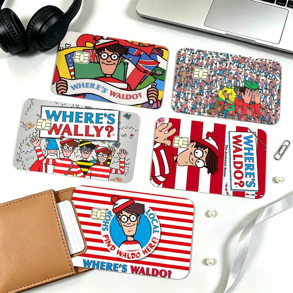 Game Wheres W-WallyS Waldo  Credit Card HD Stickers Small Chip Waterproof Sticker Game Card Decal Gift