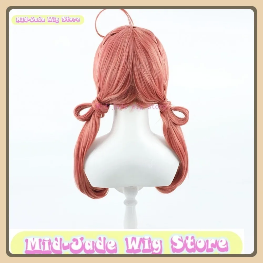 منتصف اليشم شعر مستعار مخزن Hololive ساكورا ميكو السنة الجديدة شعر مستعار تأثيري أنيمي لعبة لعب الأدوار هالوين زي الدعائم الشعر الاصطناعية