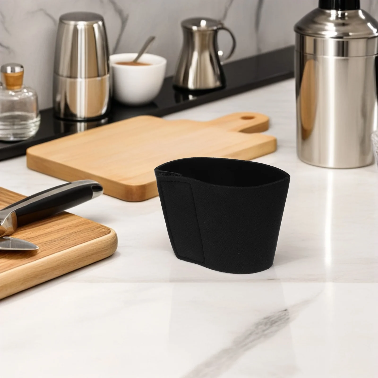 

1pc Tape Coffee Cup Sleeve Neoprene Insulated Reusable Hot Cold Drink Protector Travel Office Home Kitchen Bar Use