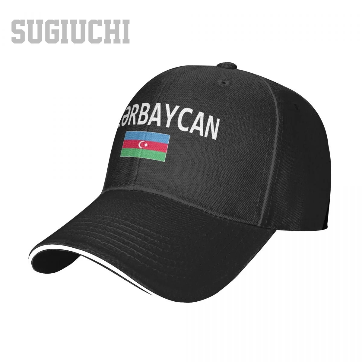 Unisex Sandwich Azerbaijan Flag And Font Baseball Cap Men Women Hip Hop Caps Snapback Golf Hat Fishing