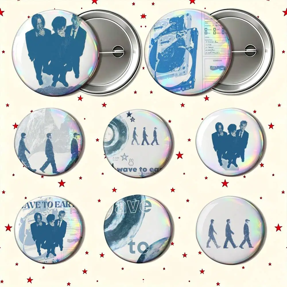 Wave To Earth Summer Flows Enamel Pin Tinplate Round Brooch Cosplay Nijigen Otaku Culture Badge 25mm 32mm 44mm 58mm