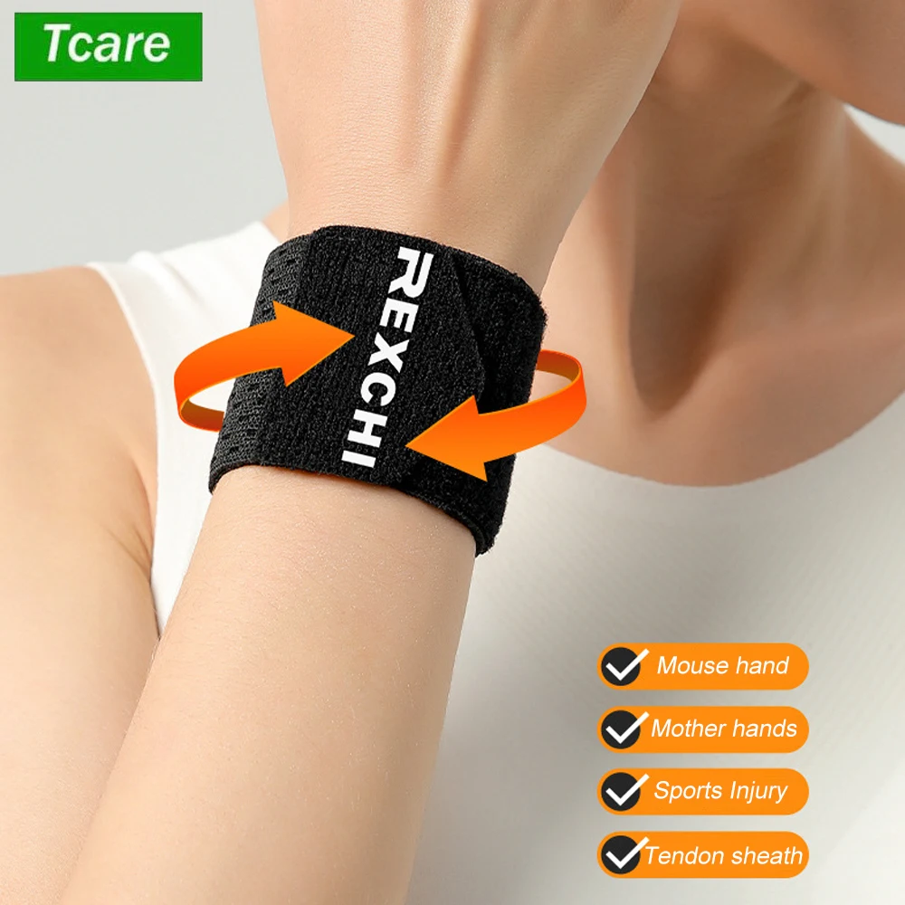 Tcare 1 PC Wrist Brace Adjustable Wrist Support Wrist Straps for Gym Fitness Weightlifting, Tendonitis, Carpal Tunnel Arthritis