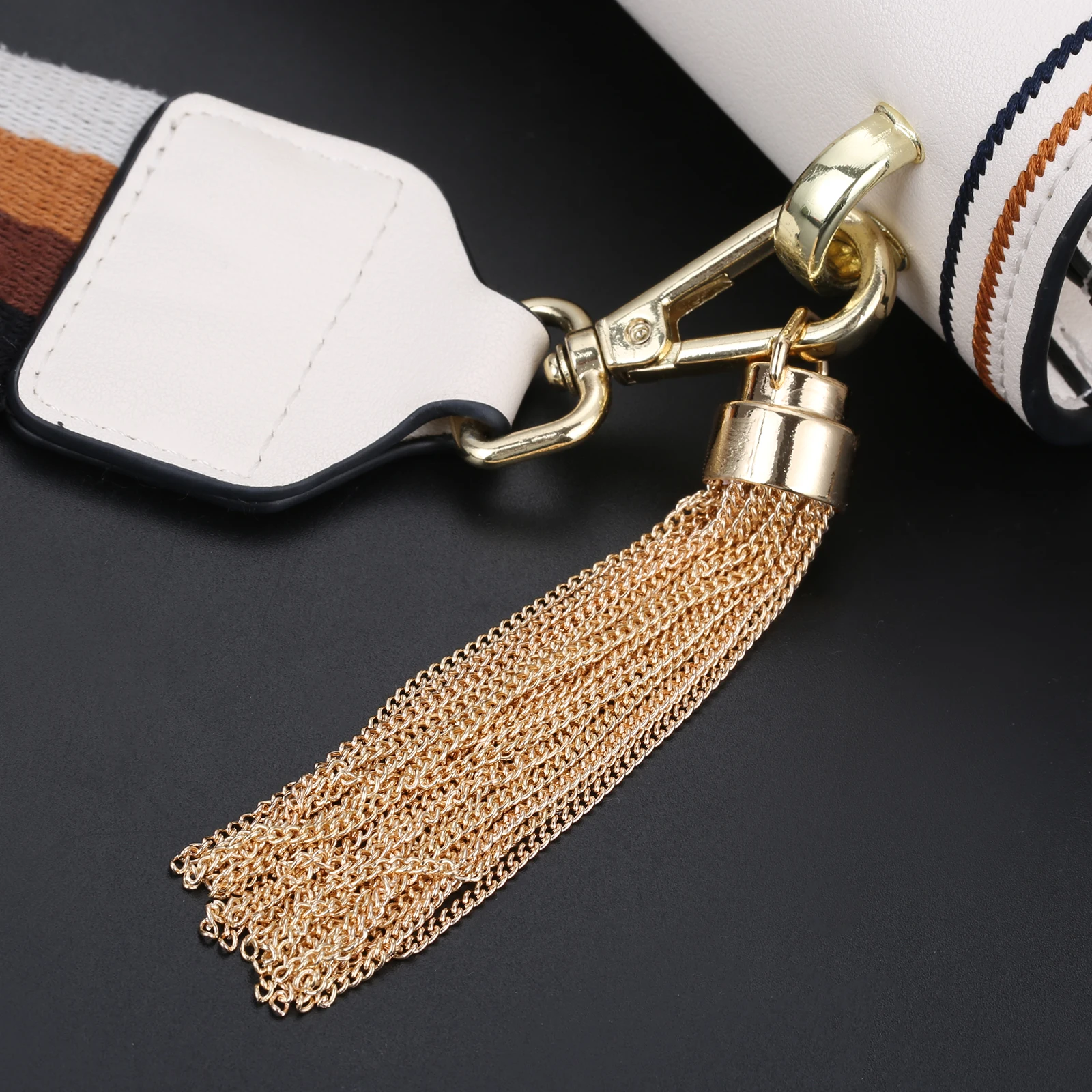 1 PC Metal Chain Tassel Leather Bags Jewelry Curtain Garments Decorative Accessories DIY Key Cell Phone Bag Fringe Trim Tassels