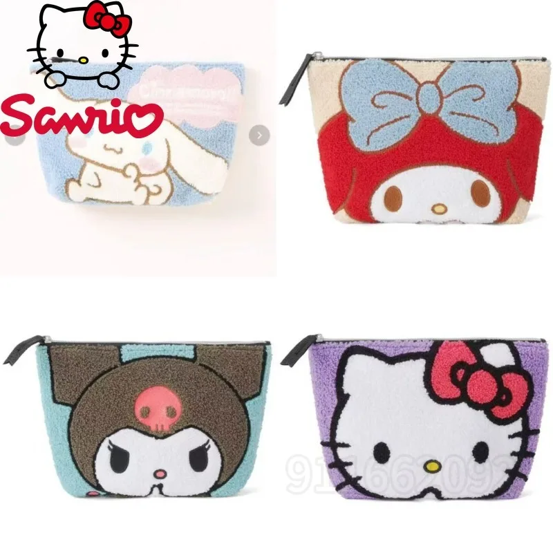

Sanrio Hello Kitty New Plush Coin Purse Embroidery Large Capacity Cartoon Coin Purse Multifunctional Portable Cosmetic Bag