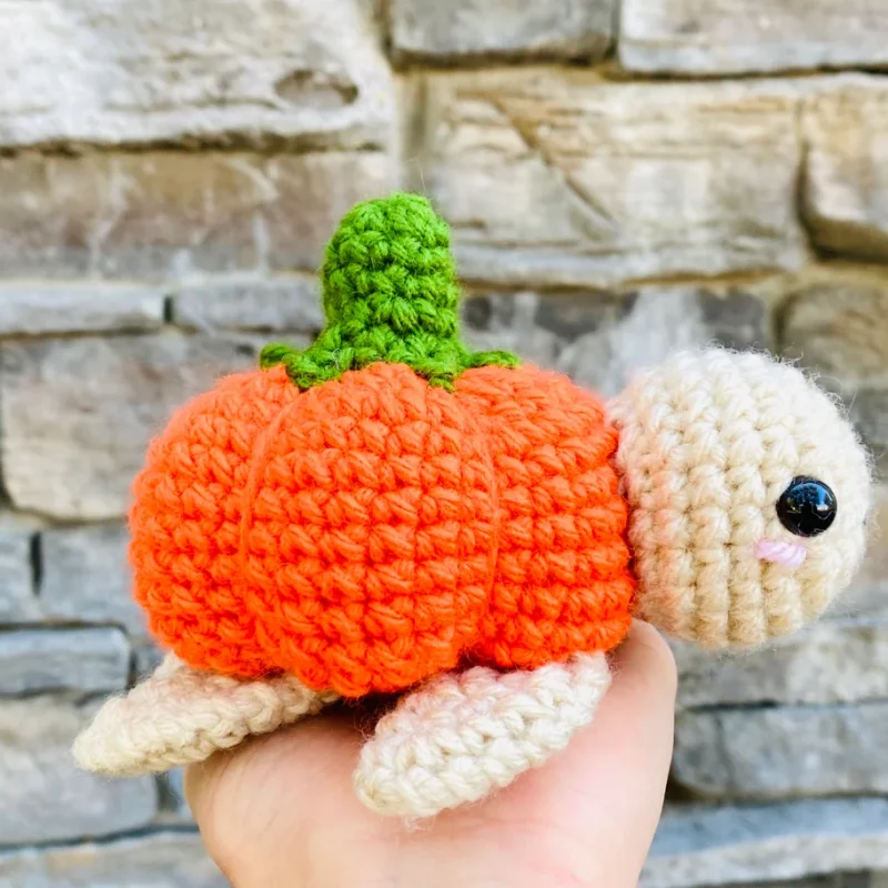 Crochet Turtle Halloween Home Decorations, Do-It-Yourself, Portable Plush Dolls for Home Decor, Sewing Crafts for Kids