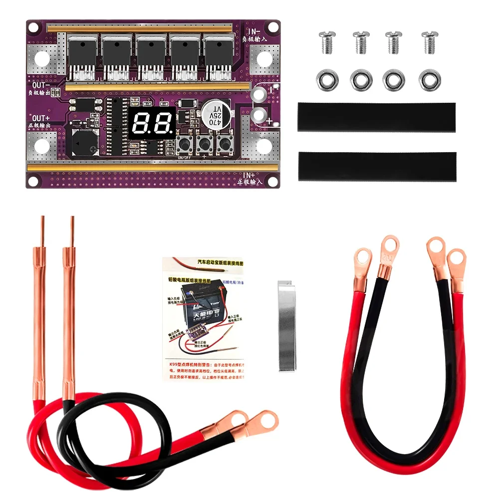 Mini Spot Welder 99 Gears of Power Adjustable Mini Spots Welding Machine Control Board for 18650 Battery 0.1-0.3mm Nickel Sheet