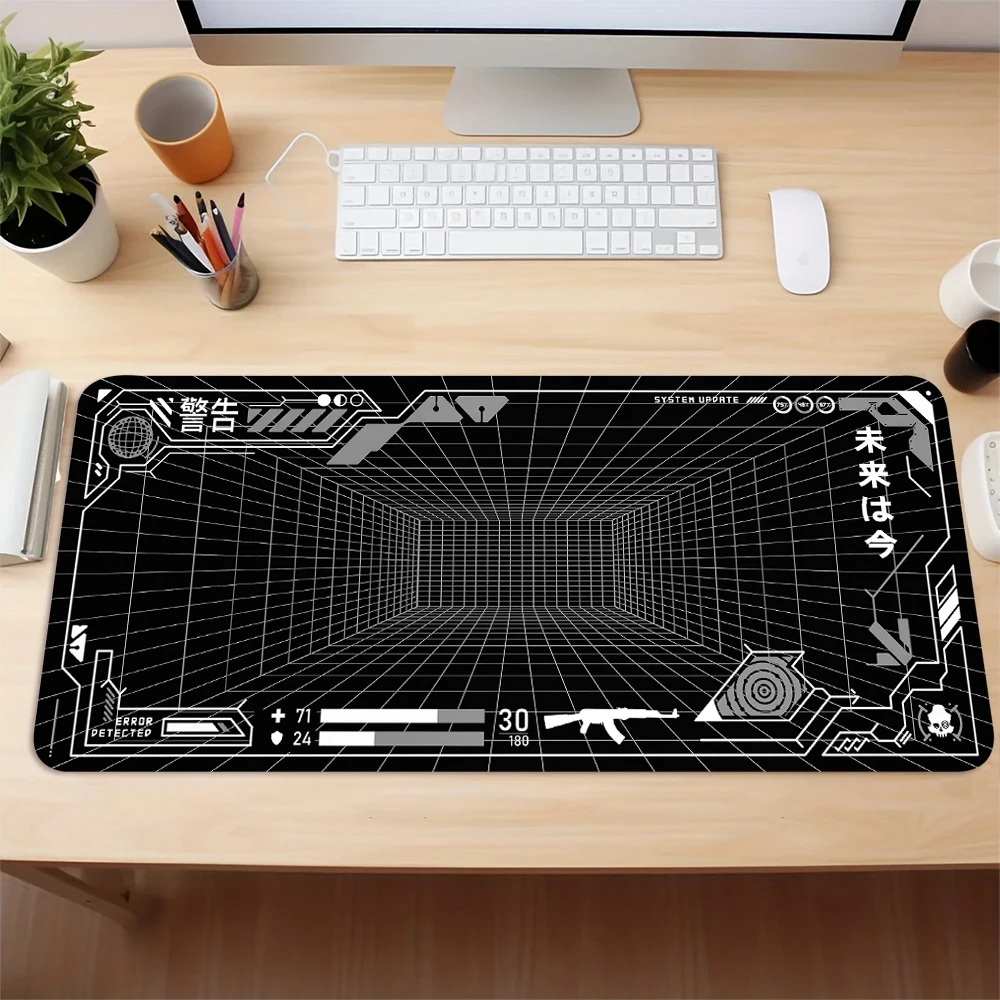 

Прохладный черный коврик для игровой мыши для киберспорта, настольный коврик с прошитыми краями, нескользящие прочные аксессуары для ПК, настольные коврики для игр alfombrilla