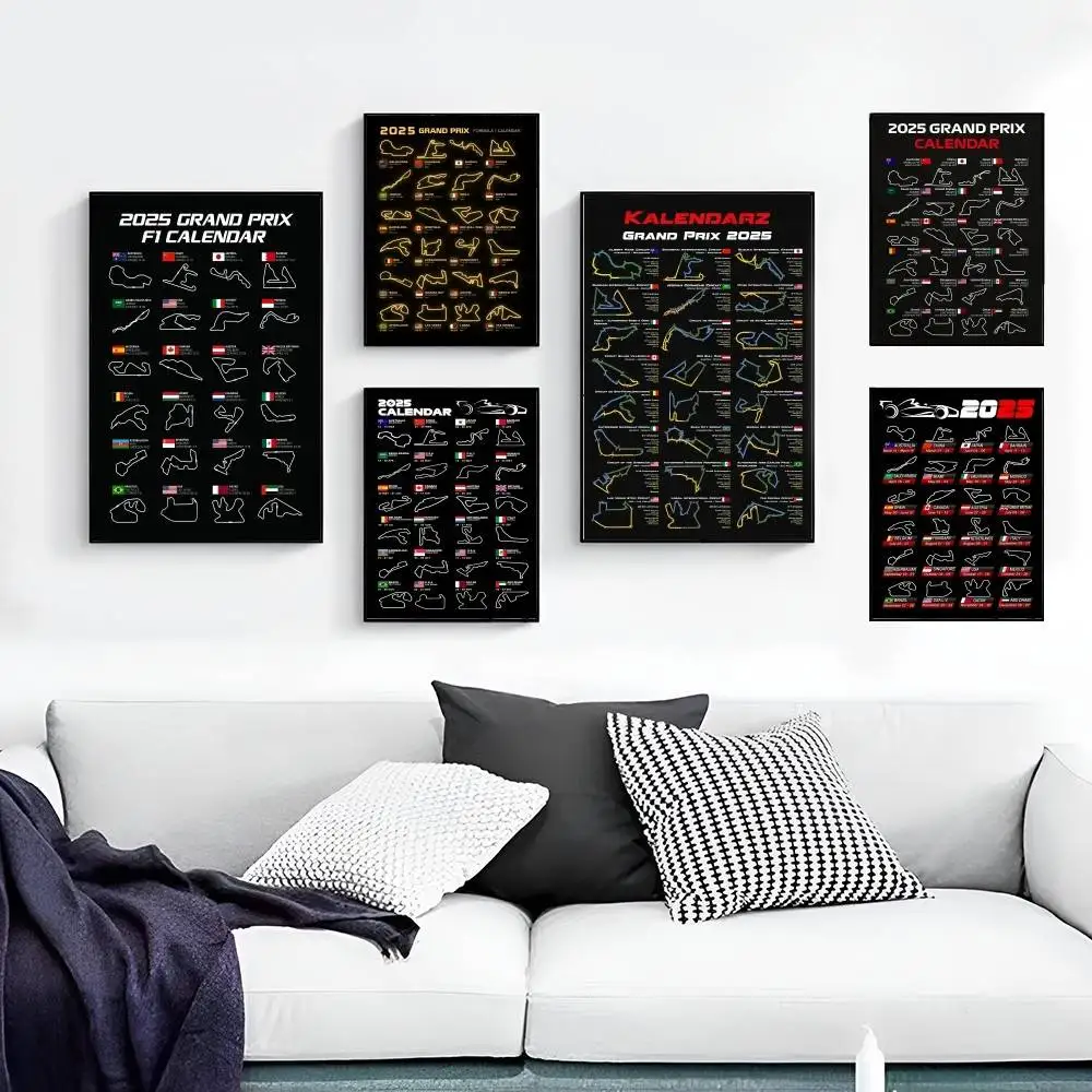 2025 F-F1 سباق M-خريطة الملصقات خمر لزجة الرجعية كرافت ورقة ملصق DIY بها بنفسك غرفة بار مقهى Kawaii غرفة ديكور