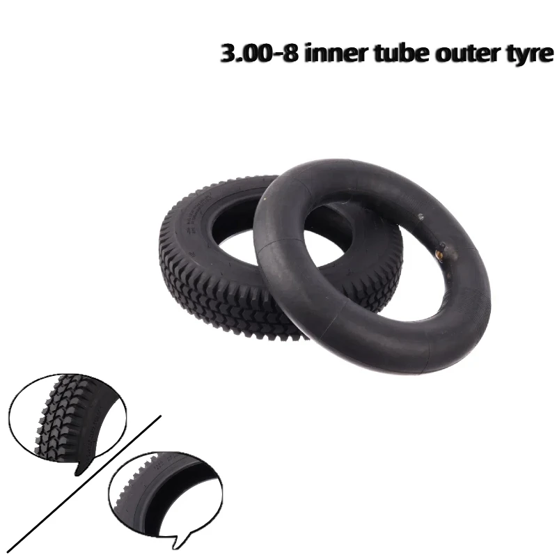 High-quality 3.00-8 Tire 300-8 Scooter Tyre & Inner Tube for Mobility S 4PLY Cruise Mini Motorcycle