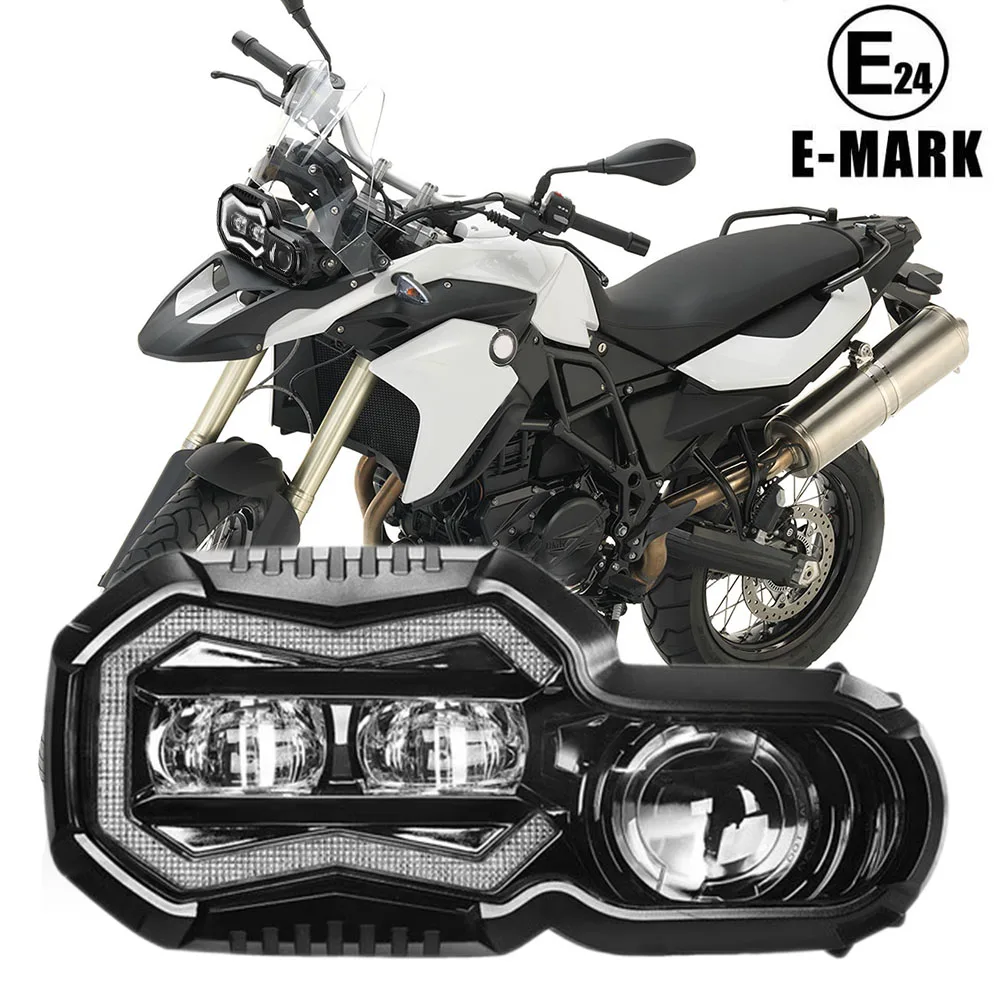 110 W E24 Zugelassene LED Projektor Scheinwerfer Montage DRL Angel Eye Für BMW F800R F800GS F700GS
