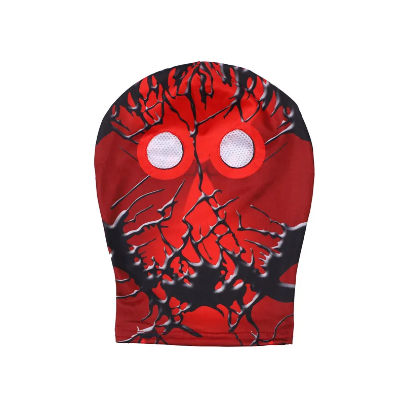 بدلة ريد جوين ستايسي سبايدر زي البطل الخارق الأحمر المطبوع بذلة بقلنسوة قناع الهالوين زي تنكري لعمر 3-12 سنة