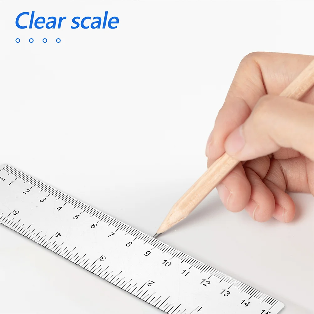 6Pcs Transparent Protractor and Ruler Set Plastic Geometry Tools for School Office Use Precision Drafting Measuring Kit