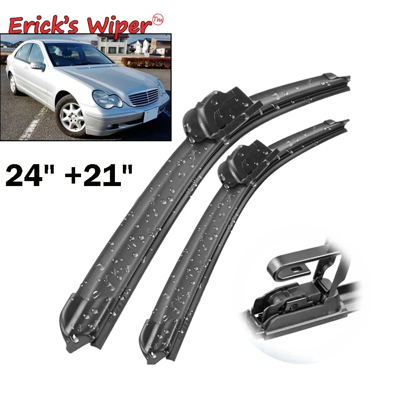 Erick\'s Wiper LHD Front Wiper Blades For Mercedes-Benz C-Class C32 W203 2000 - 2003 Windshield Windscreen Window Brushes 24\